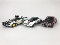 LANCIA: Three 1:18 scale Lancia rally cars (NB description)