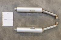 DUCATI ST4 MUFFLER: A set of Ducati ST4 mufflers, with '573.1.045.1A ARROW 28' inscribed on the side&nbsp;[Location: Melbourne]