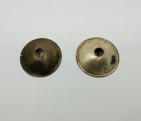 LAMP REFLECTORS: A pair of silver plated pre-war lamp reflectors, 95mm diameter [Location: Sydney] - 2