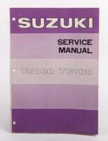 SUZUKI: A Suzuki service manual for the TS100 and TC100 motorcycle models, includes fold out diagrams&nbsp;[Location: Melbourne]