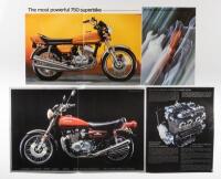 KAWASAKI: 4 pieces of unique Kawasaki paperwork, a Kawasaki motorcycles retail price list July 1974, Kawasaki 750 Mach IV brochure, Kawasaki 900 super 4 brochure, Kawasaki '81 full range foldout brochure with Gregg Hansford on the cover [Location: Melbour - 2