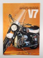 MOTO GUZZI: A Moto Guzzi V7 fold out brochure, a magnificent V7 750 sport poster once unfolded, printed in Italy [Location: Melbourne]