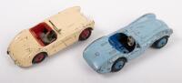 DINKY TOYS: Two play worn Dinky Toys models, an Aston Martin DB3, lacking driver and an Austin Healey 100 - 2