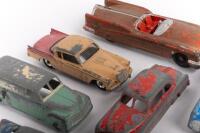 TOOTSIE TOY/DINKY: A collections of six Tootsie Toy model cars, including a Ford Ranch Wagon and other unknown models and also a Dinky Toys No.169 Studebaker Golden Hawk - 2