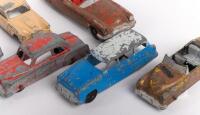 TOOTSIE TOY/DINKY: A collections of six Tootsie Toy model cars, including a Ford Ranch Wagon and other unknown models and also a Dinky Toys No.169 Studebaker Golden Hawk - 3