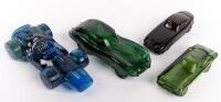 AVON MODELS: A collection of four Avon glass bottle model cars issued by Avon Products