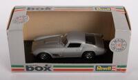 MODEL CARS: A collection of three model cars featuring a Revell scale 1:43, 1956-57 Ferrari 250GT in box, a Dinky 1965 MGB GT in damaged box and also a Micro Champs Benetton Ford B193, part of the Michael Schumacher Collection Edition 64, number 12 in box - 3