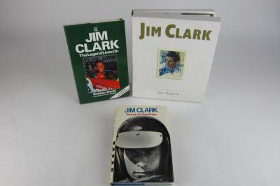 JIM CLARK: Three Jim Clark related items. Eric Dymock signature.