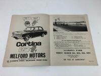 SANDOWN PARK: Two Sandown Park Motor Races Programmes from 1962 - 7