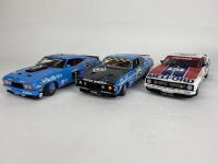 FORD: Three 1:18 scale Ford Falcon racing cars produced by AutoArt (NB description)
