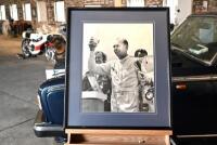 FRANK GARDNER: A framed photograph of Frank Gardner winning the Tasman Trophy, 58cm x 68cm [Location: Sydney] - 2