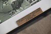 FRANK GARDNER: A framed photograph of Frank Gardner receiving the Hordern Trophy at Warwick Farm in 1977, 51cm x 44cm [Location: Sydney] - 2