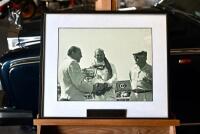 FRANK GARDNER: A framed photograph of Frank Gardner receiving the Hordern Trophy at Warwick Farm in 1977, 51cm x 44cm [Location: Sydney] - 3
