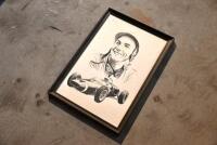 JOHN STONEHAM: A collection of five Limited Edition (all 19/100) framed portraits by artist John Stoneham depicting drivers Juan Manuel Fangio, Stirling Moss, Jack Brabham, John Surtees and Alan Jones, 34cm x 48cm [Location: Sydney] - 2