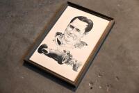 JOHN STONEHAM: A collection of five Limited Edition (all 19/100) framed portraits by artist John Stoneham depicting drivers Juan Manuel Fangio, Stirling Moss, Jack Brabham, John Surtees and Alan Jones, 34cm x 48cm [Location: Sydney] - 4