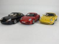 PORSCHE: Three 1:18 Porsche model cars (NB description)