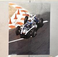 JACK BRABHAM: An unframed photograph of the Cooper T54 Indy Car by S M English signed by Jack Brabham and the photographer, 50cm x 64cm [Location: Sydney] - 2