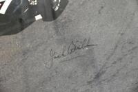JACK BRABHAM: An unframed photograph of the Cooper T54 Indy Car by S M English signed by Jack Brabham and the photographer, 50cm x 64cm [Location: Sydney] - 3