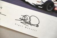 UNFRAMED POSTER: Signed by Mario Andretti and Nigel Mansell, with a Certificate provided, 46cm x 61cm [Location: Sydney] - 4