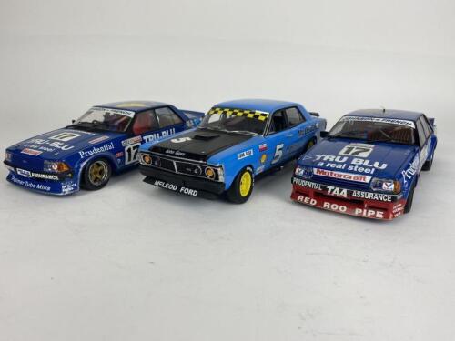 FORD: Three 1:18 scale Ford Falcon racing model cars produced by Biante (NB description)