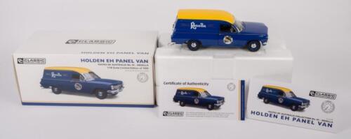 HOLDEN EH VAN: A 1:18 scale Holden EH panel van, finished in the Rosella sauces livery, part of the tastes of Australia collection