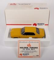 LJ GTR XU-1: A Limited Edition BIANTE Classics HOLDEN TORANA LJ GTR XU-1 in"Mustard" yellow. Numbered '5323' of 5880 - 5