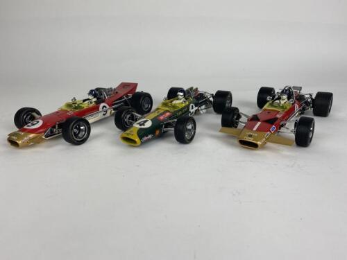LOTUS: Three 1:18 Lotus racing cars produced by Grand Prix Classics (NB description)