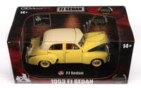 HOLDEN FJ SEDAN: A 1:24 scale Holden FJ sedan, finished in two tone yellow paintwork