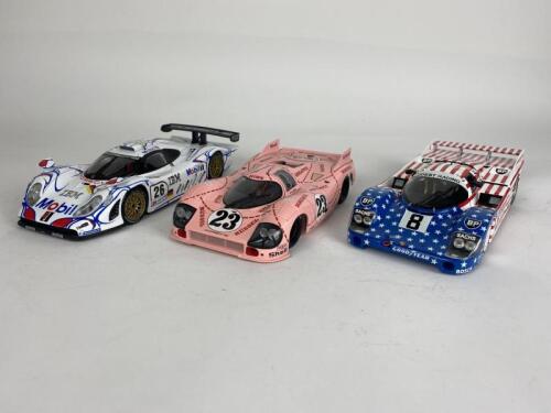 PORSCHE: Three 1:18 Porsche racing cars (NB description)