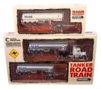 MACK ROAD TRAIN:&nbsp;A 1:64&nbsp;scale Mack tanker road train, with an extra trailer with dolly, making it a triple, finished in the Mobil&nbsp;livery