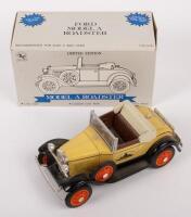 FORD A MODEL:&nbsp;A 1:25 scale&nbsp;Ford model A roadster, lockable coin bank, finished in two tone&nbsp;paintwork