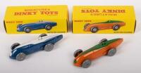 DINKY TOYS: 2 Dinky toys auto de course models, number 23A one number 4 orange/green, one number 5 blue/white