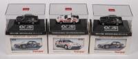 HERPA: A trio of 1:87 scale Herpa model cars, a Porsche 928 S, 2 x Mercedes Benz 190 E