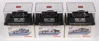 HERPA: A trio of 1:87 scale Herpa model cars, all 3 are variants of&nbsp;Mercedes Benz 190 E race cars