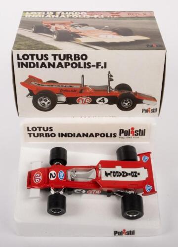 LOTUS TURBO: A 1:25 scale Lotus turbo Indianapolis - F1 model car, model number FX6, made by Polistil