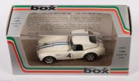 AC SHELBY COBRA: A 1:43 scale AC Shelby cobra, this is the number #4 race car from Le Mans 1963, finished in white paintwork