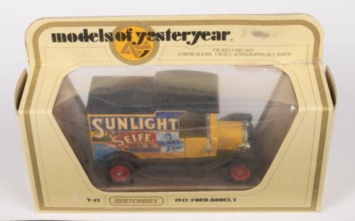 67 · MATCHBOX SUNLIGHT SEIFE YESTERYEAR: A Matchbox model of yesteryear, a Y12 1912 Ford model T with the Sunlight seife [soap] livery