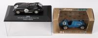 TALBOT LAGO JAGUAR: A pair&nbsp;of 1:43 scale&nbsp;models, a 1950 Talbot Lago F1, model number 74, made by Brumm, also a Jaguar XK120 C&nbsp;type, winner Le Mans 1953, model number QLM033, made by Quartzo