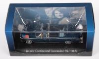 LINCOLN CONTINENTAL: A 1:43 scale Lincoln Continental&nbsp;limousine model, part of the presidential cars collection, this replica as used for JFK