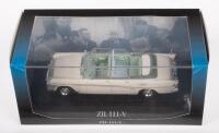 ZIL 111-V:&nbsp;A 1:43 scale ZIL 111-V&nbsp;limousine model, part of the presidential cars collection, this replica as used for Leonid Brezhnev, 1966.