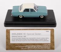 HD HOLDEN SEDAN:&nbsp;A 1:43 scale HD&nbsp;Holden special sedan&nbsp;model, finished in apollo turquise&nbsp;paintwork