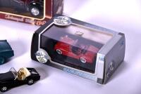 TRIUMPH: Seven die cast Triumph TR3 & TR3A models of various scales and makers, three in original boxes and three unboxed [Location: Sydney] - 2