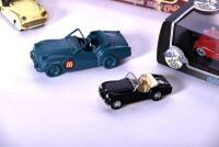 TRIUMPH: Seven die cast Triumph TR3 & TR3A models of various scales and makers, three in original boxes and three unboxed [Location: Sydney] - 3