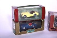 TRIUMPH: Seven die cast Triumph TR3 & TR3A models of various scales and makers, three in original boxes and three unboxed [Location: Sydney] - 6