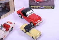 TRIUMPH: Six die cast Triumph TR2 & TR3 models of various scales and makers, three in original boxes and three unboxed [Location: Sydney] - 9