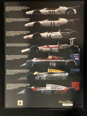 HONDA: A Limited Edition Honda F1 poster. L.E 430/1000