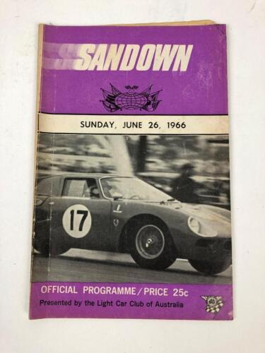 SANDOWN: A Sandown Sunday, June 26, 1966 Official Programme. Ferrari 250 LM to cover