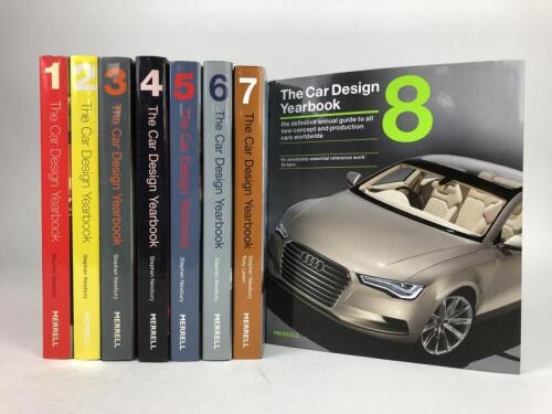 DESIGN BOOKS: Eight editions of 'The Car Design Yearbook' hardcover books. Numbers 1 - 8