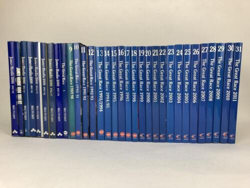 JAMES HARDIE 1000 / THE GREAT RACE: A complete run of 'James Hardie 1000' / 'The Great Race' hardcover books. Editions 1 to 31