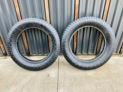 BLOCKLEY VINTAGE TYRES: A pair of good used Blockley Triple Stud 5.50/600 x 19 tyres to suit a vintage car [Location: Sydney]
